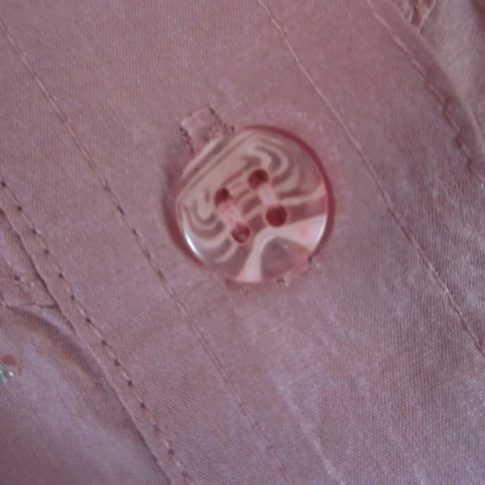 Vtg Wanted Women M Mauve Pink Painted Metallic LS Silk Western Cowboy Shirt - Picture 9 of 14